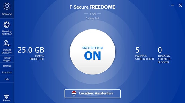 f-secure-freedome-vpn-software-interface