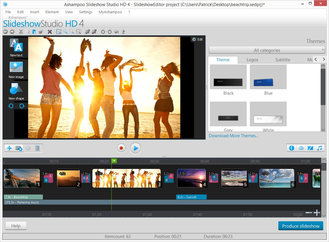 Ashampoo Slideshow Studio HD 4.0.9.3 Free Download [2024]