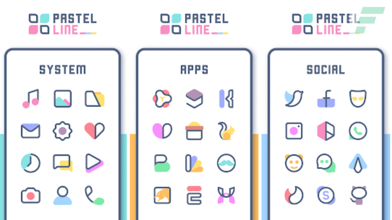 PastelLine Icon Pack Apk Free Download